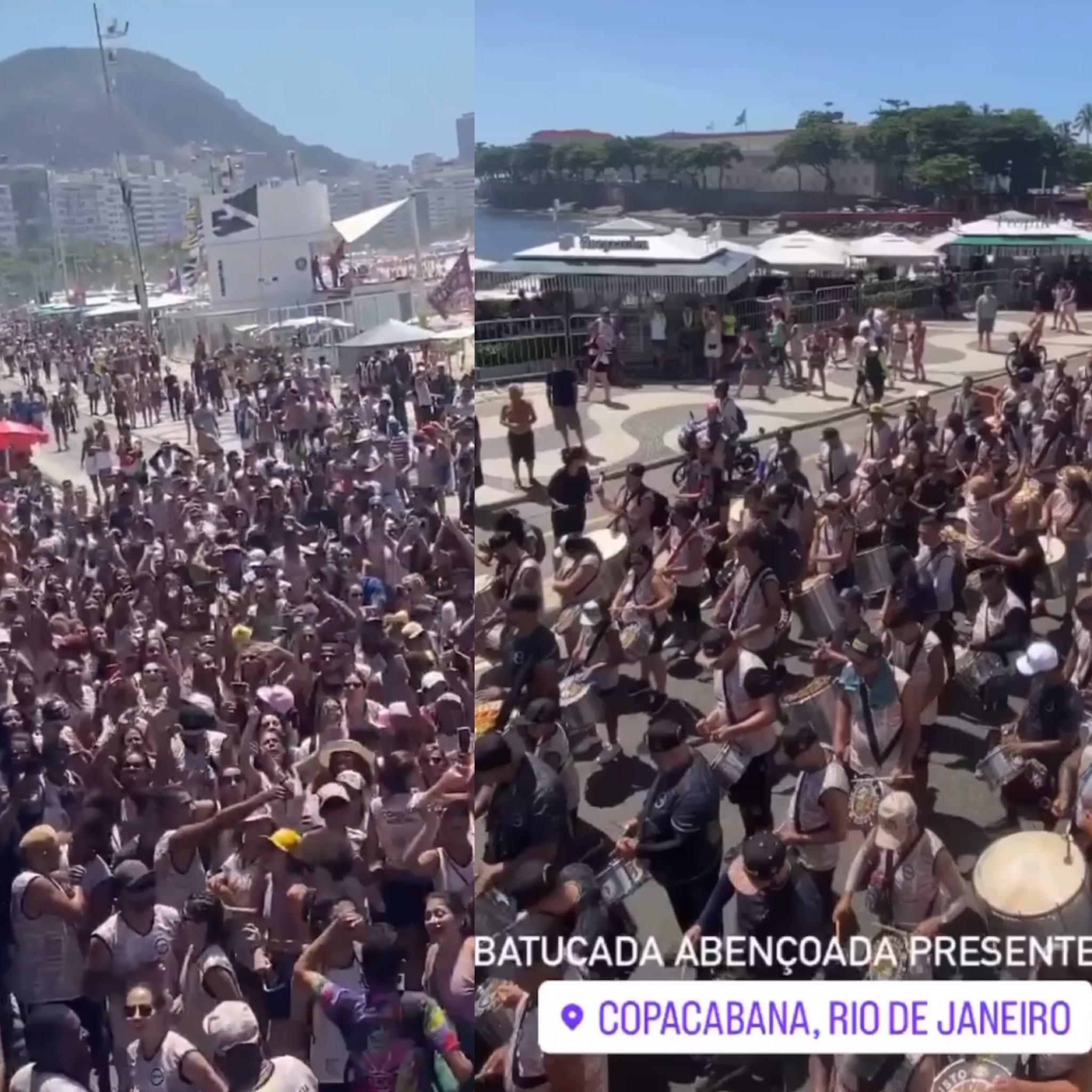 Multidão em bloco gospel no carnaval do Rio de Janeiro 