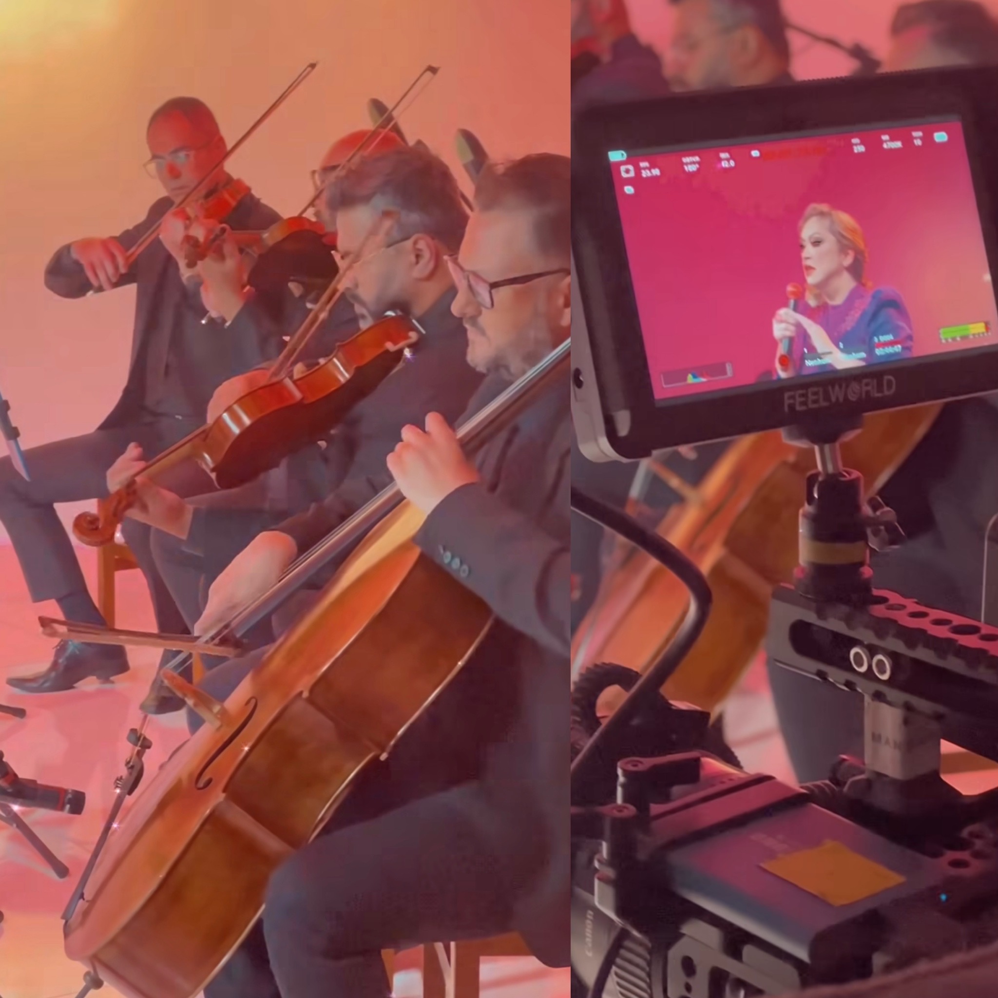 Cenas do clip ‘Deus Tem Um Plano’ instrumentos de corda. 