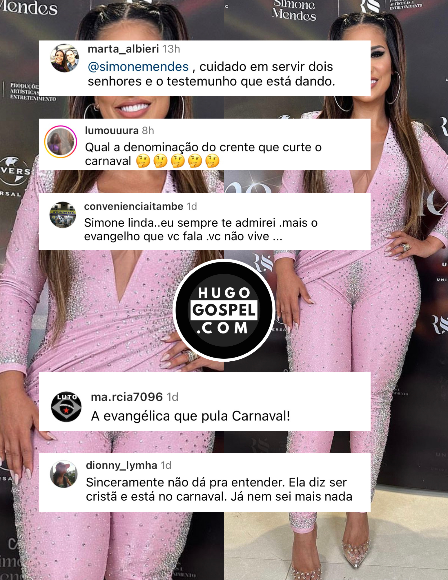 Comentários Reprodução Instagram Simone Mendes