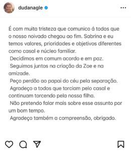 Imagem Reprodução - Instagram Duda Nagle