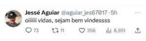 Imagem Reprodução - Jessé Aguiar (twitter)