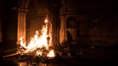 Imagem Reprodução - Igreja destruída