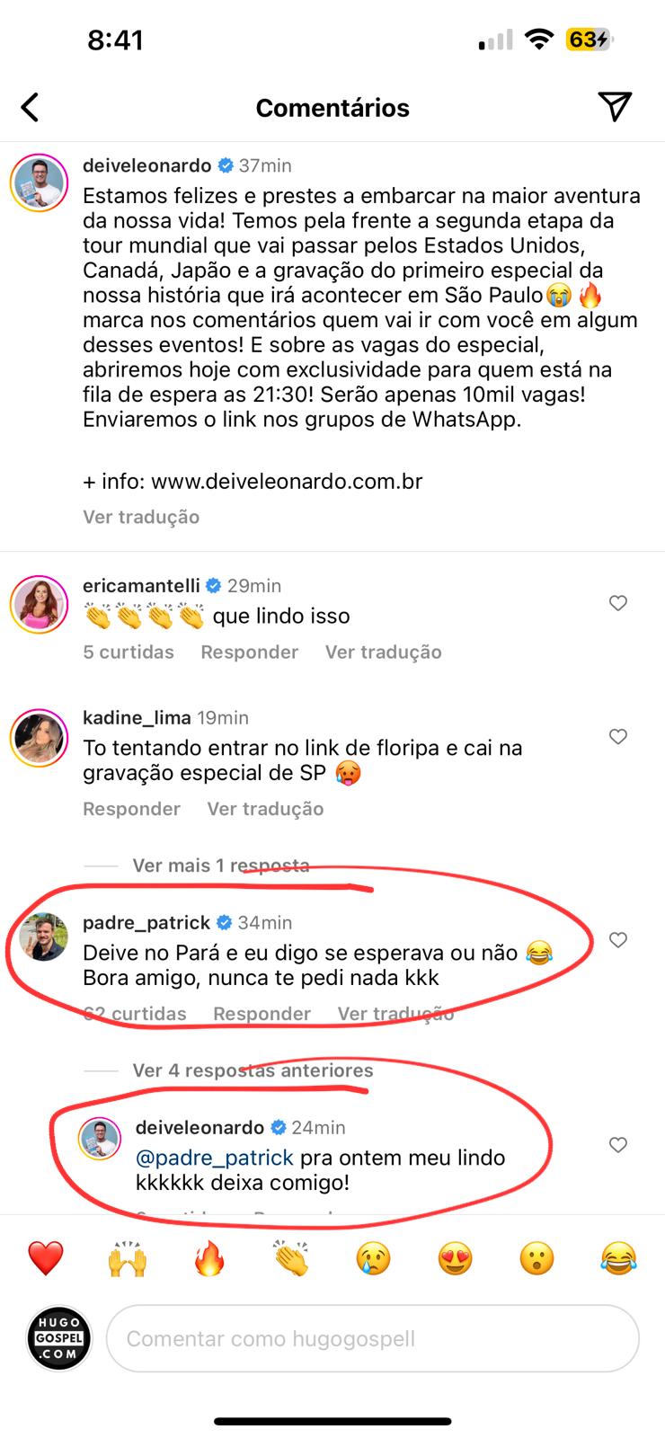 Imagem Reprodução Rede Social/ Instagram/ Deive Leonardo 