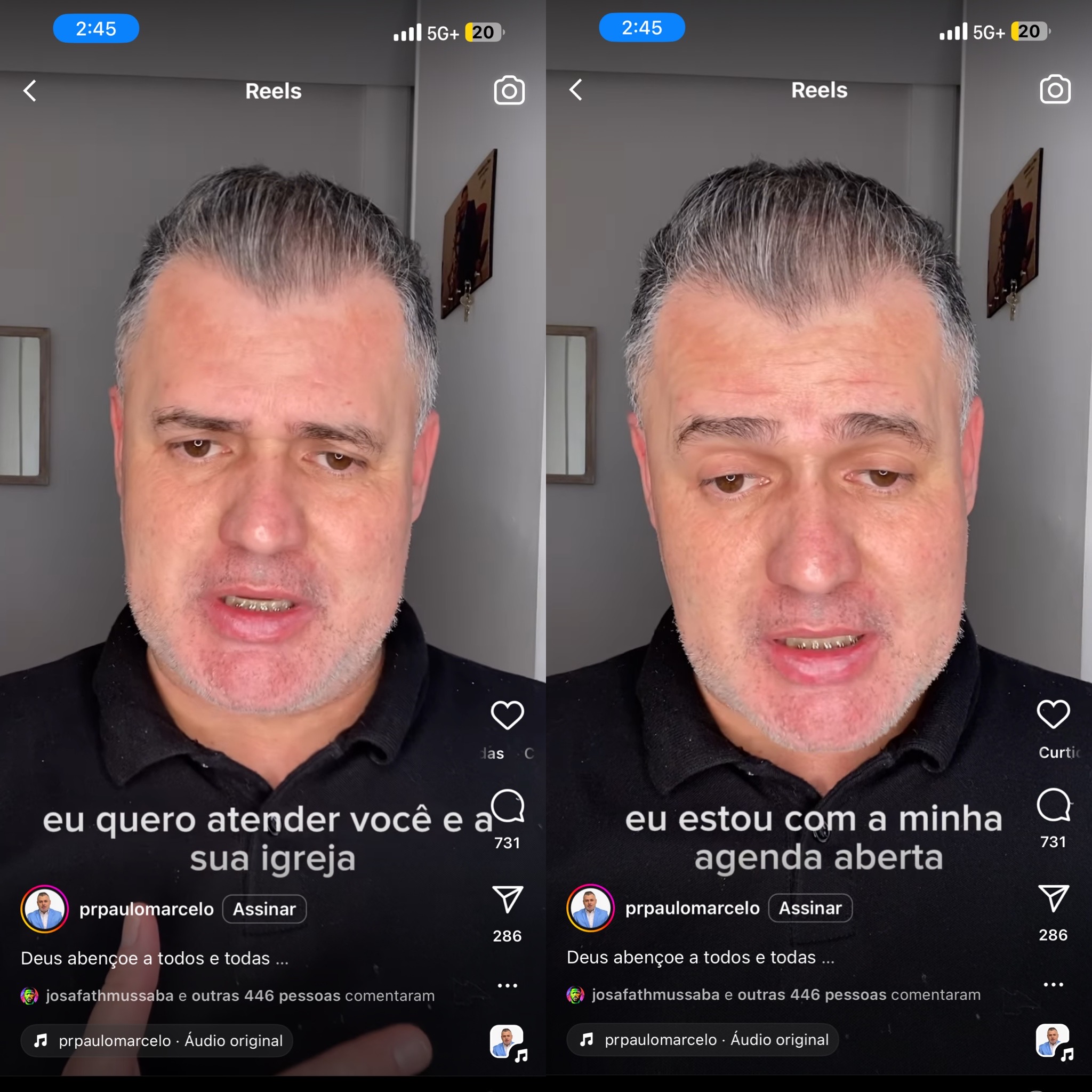 Pastor Paulo Marcelo (Imagem/Reprodução/Rede Social)
