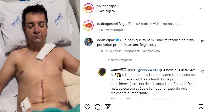 Print de Imagem do comentário de Daniel Pax no Instagram do Fuxico Gospel. (Imagem Reprodução/ Instagram Fuxico Gospel) 