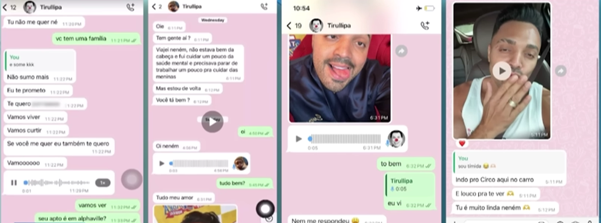 Imagem reprodução/ Redes sociais/ Tirulipa/ Stefânia Lemos/ Traição/ Edição Hugo gospel