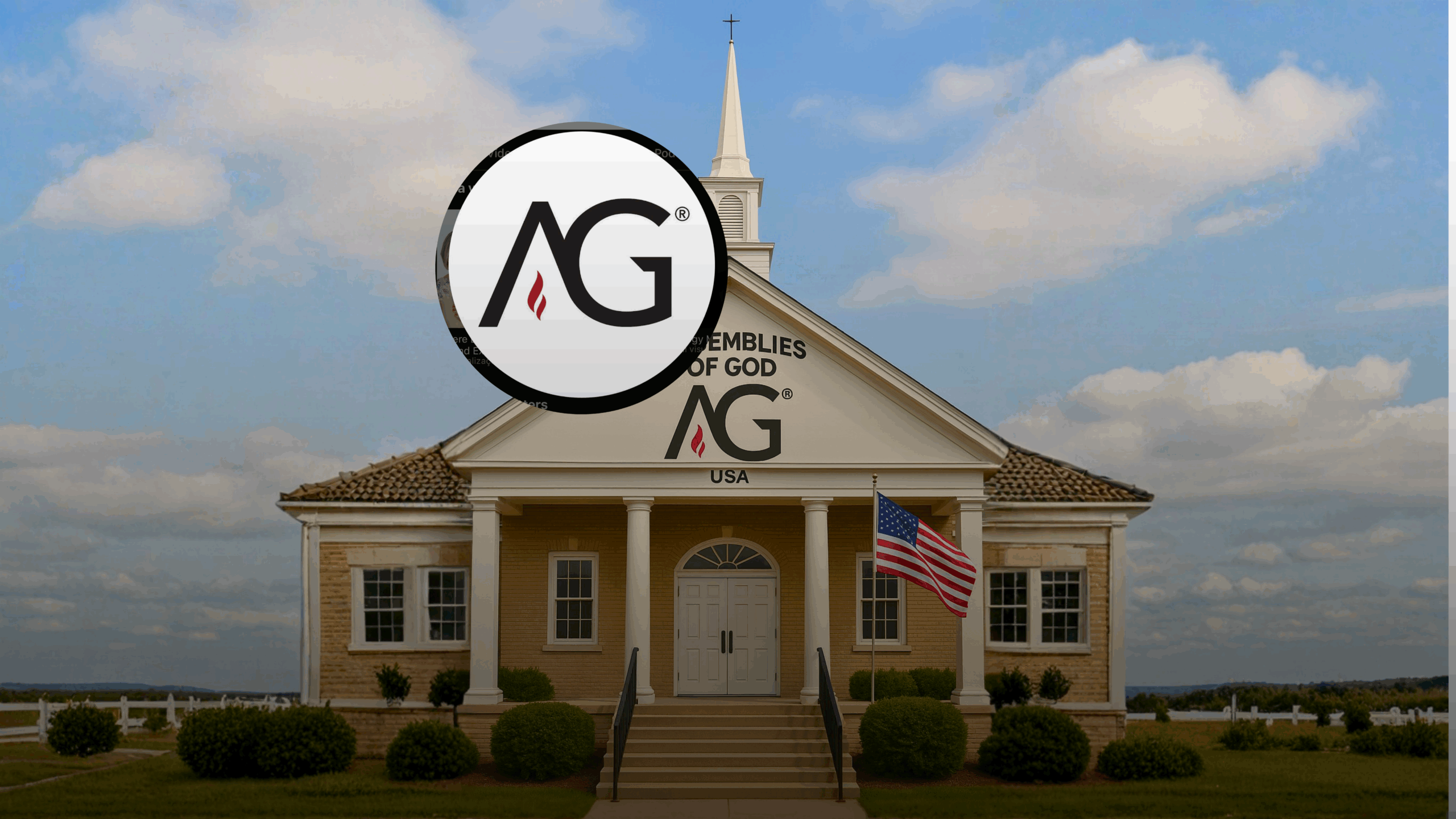 Imagem Igreja Assembleia de Deus USA Ilustração via I.A - Edição ( Hugo Gospel)