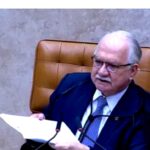 O ministro Edson Fachin, presidente do STF, durante sessão no Supremo Tribunal Federal.