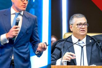 O jurista Huendel Rolim e o ministro Flávio Dino, do STF, após a polêmica da ligação de Lula.