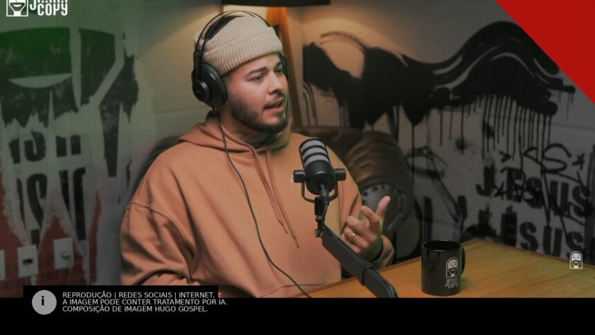 Jottapê, ex-funkeiro convertido ao evangelho, durante entrevista em podcast após anunciar que deixou o funk para se dedicar à música gospel