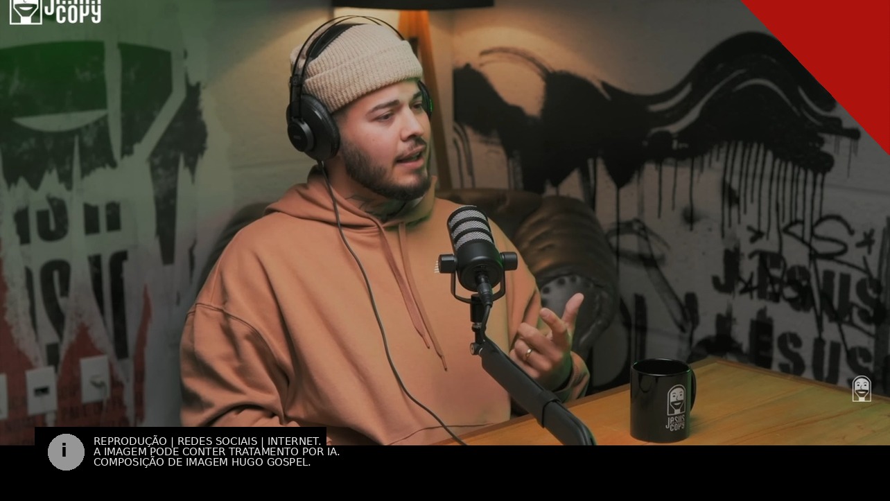 Jottapê, ex-funkeiro convertido ao evangelho, durante entrevista em podcast após anunciar que deixou o funk para se dedicar à música gospel