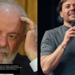 Montagem com o presidente Lula em evento oficial e o pastor André Valadão pregando com microfone.
