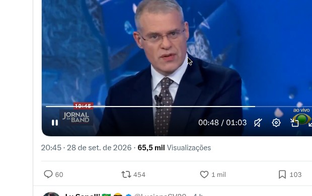 Eduardo Oinegue, âncora do Jornal da Band, em comentário sobre Flávio Dino.