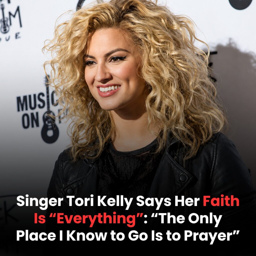 Print da publicação do Instagram @walkwithgod_forever sobre a fé de Tori Kelly