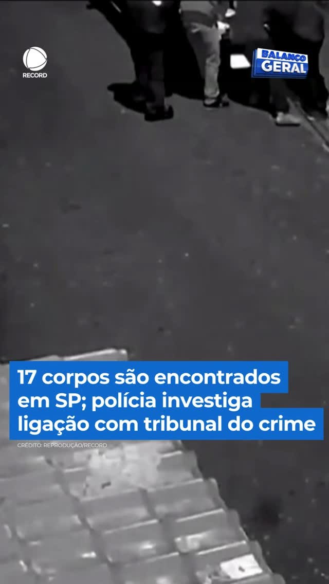 Quadro do Balanço Geral com imagem de câmera de segurança relacionada à investigação em São Paulo