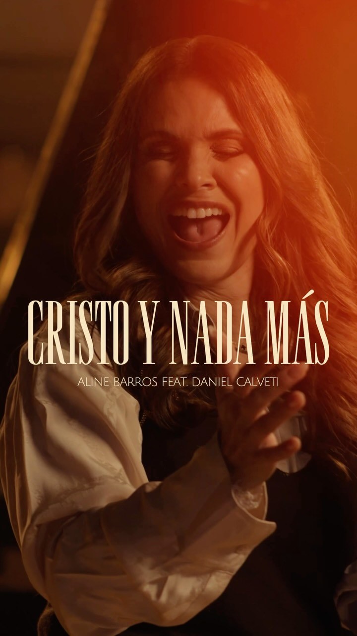 Arte vertical de Cristo Y Nada Más, de Aline Barros com Daniel Calveti, divulgada pela cantora
