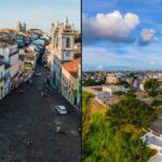 Pelourinho e vista aérea de Salvador, Bahia | Reprodução | Internet