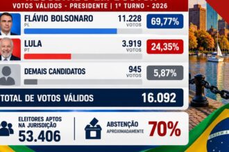 Resultado em Boston: Flávio 69,77% | Reprodução | Instagram @nossaradiousa | Internet