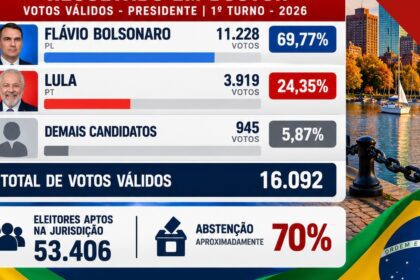 Resultado em Boston: Flávio 69,77% | Reprodução | Instagram @nossaradiousa | Internet