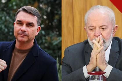 Flávio Bolsonaro tem 51% dos votos válidos: montagem com o senador e Lula na disputa do segundo turno presidencial