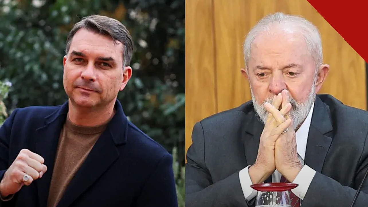 Flávio Bolsonaro tem 51% dos votos válidos: montagem com o senador e Lula na disputa do segundo turno presidencial