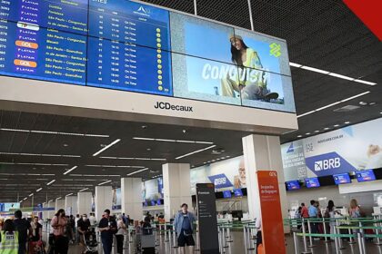 Interior do Aeroporto Internacional de Brasília, onde a PF diz ter achado a sala secreta com contador de dinheiro em hangar de empresas de Willer Tomaz