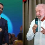 Lula aceita condições de Flávio Bolsonaro para abertura de sigilos: montagem com o senador do PL e o presidente em eventos da campanha de 2026