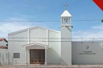 hóstias consagradas profanadas em Cuiabá: fachada da comunidade Nossa Senhora da Paz, no Jardim Petrópolis