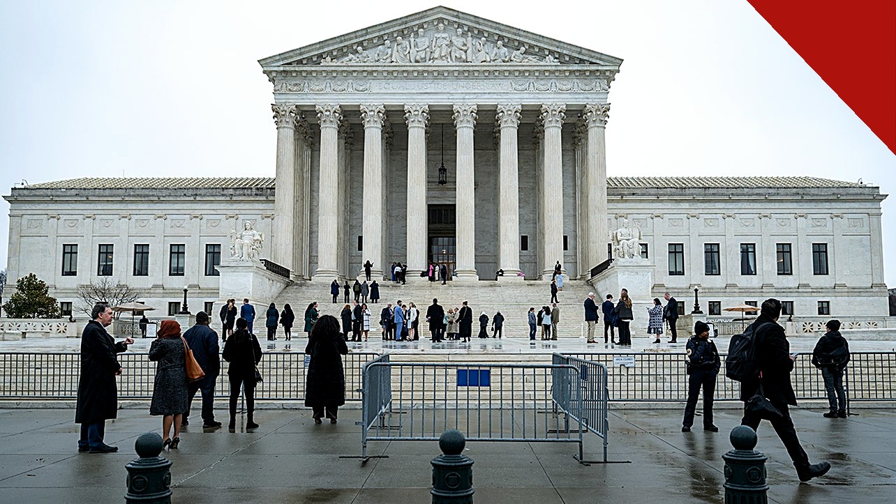 A Suprema Corte barra carteira de estudante em New Hampshire: fachada da Suprema Corte dos Estados Unidos, em Washington, onde a decisão de emergência foi tomada
