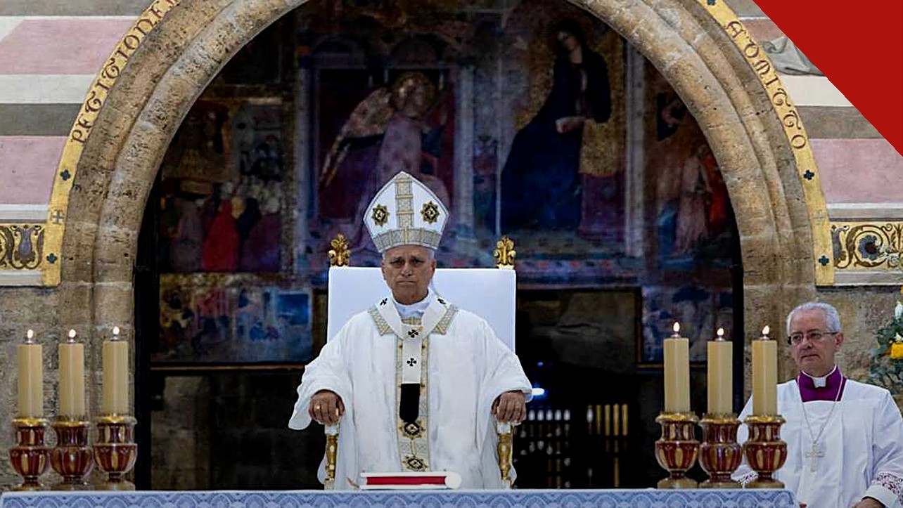 O Papa Leão XIV cancela visita a Assis: o pontífice celebra missa na Basílica de Santa Maria dos Anjos, em Assis, em agosto de 2026