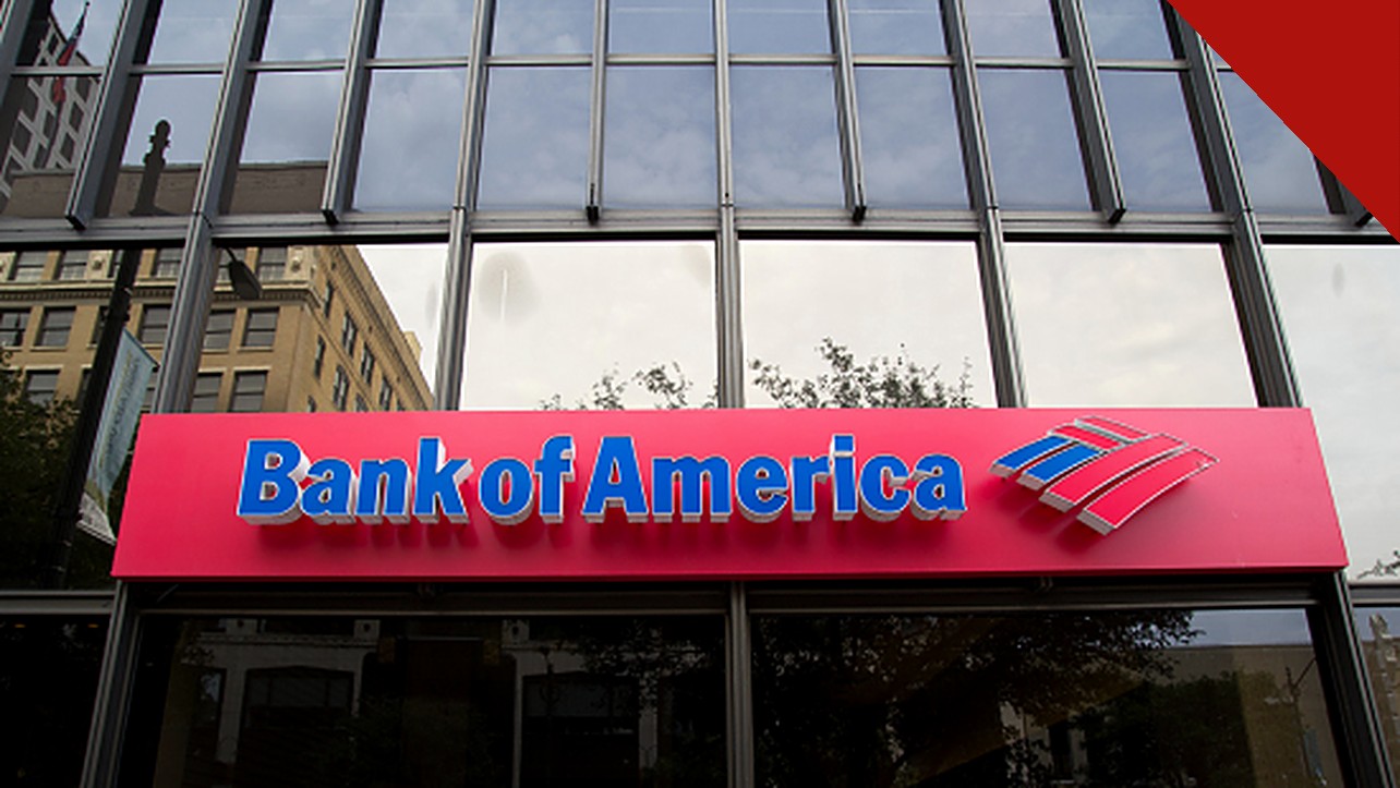 Os ministérios cristãos têm contas encerradas por bancos: fachada de agência do Bank of America nos Estados Unidos