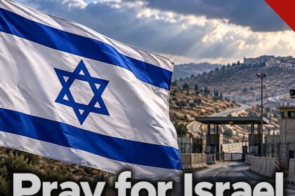 O ataque a tiros em Hebron fere israelenses: bandeira de Israel em posto de controle na Cisjordânia