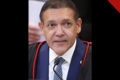 Nunes Marques compara eleição ao Super Bowl: retrato do ministro Kassio Nunes Marques, presidente do TSE, de toga em sessão do tribunal