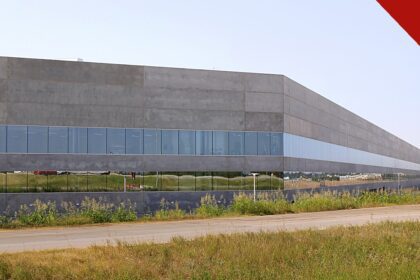 demissão do atirador de Austin: vista aérea da Gigafactory da Tesla em Austin, no Texas, onde o atirador trabalhou até dezembro