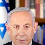 pesquisas da eleição em Israel: retrato de Benjamin Netanyahu, primeiro-ministro de Israel, olhando para a câmera