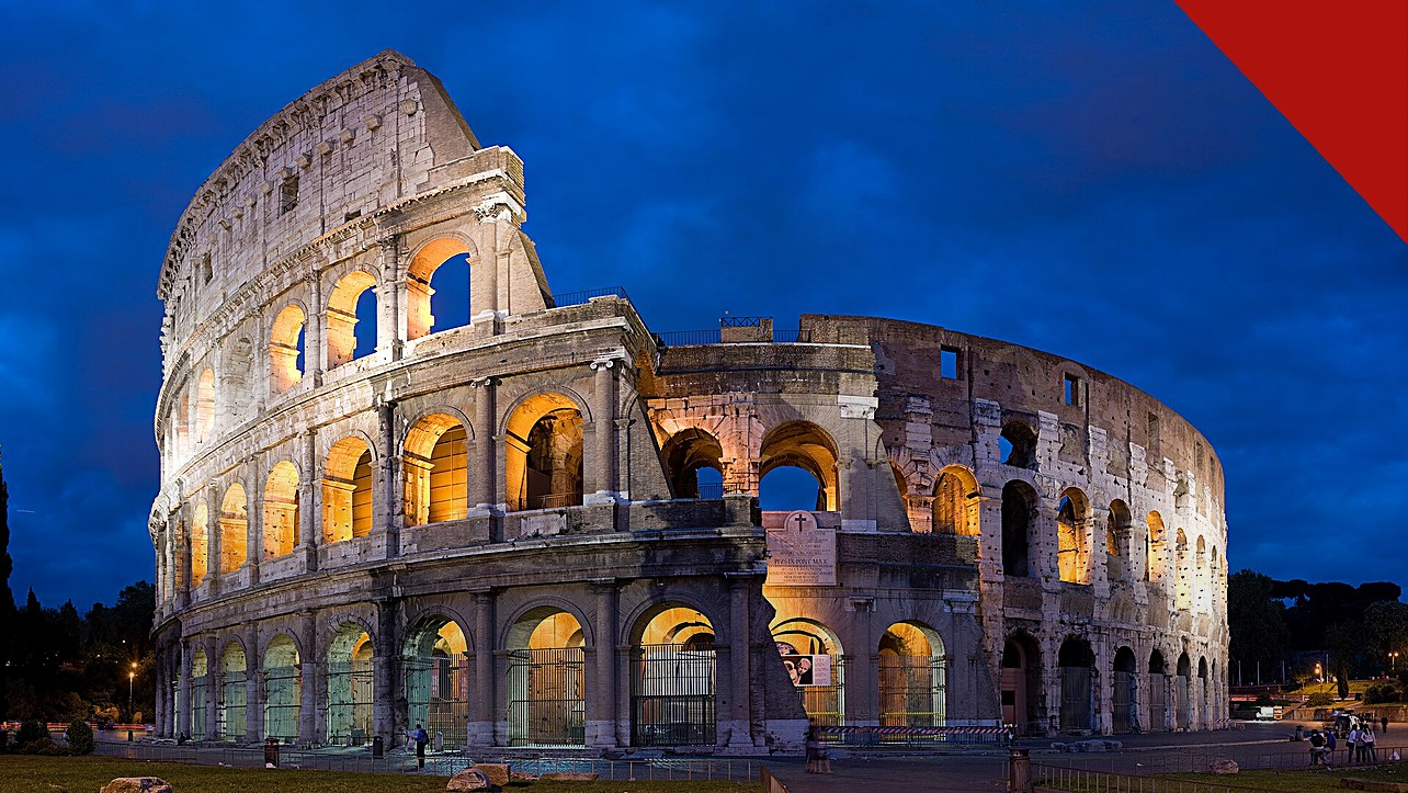 protestos invadem o Coliseu de Roma: anfiteatro romano ao entardecer, palco da invasão breve de manifestantes no sábado