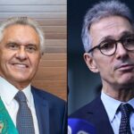 Caiado reconhece vitória de Lula: Ronaldo Caiado e Romeu Zema lado a lado em montagem da capa