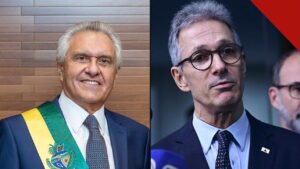 Caiado reconhece vitória de Lula: Ronaldo Caiado e Romeu Zema lado a lado em montagem da capa