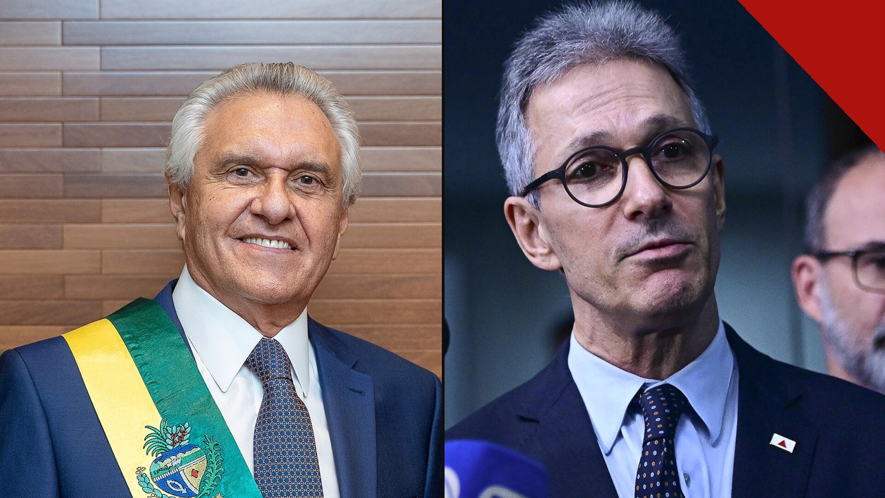 Caiado reconhece vitória de Lula: Ronaldo Caiado e Romeu Zema lado a lado em montagem da capa