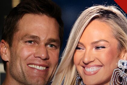 Tom Brady e Candice Swanepoel namoram: montagem com Tom Brady e Candice Swanepoel sorrindo em eventos