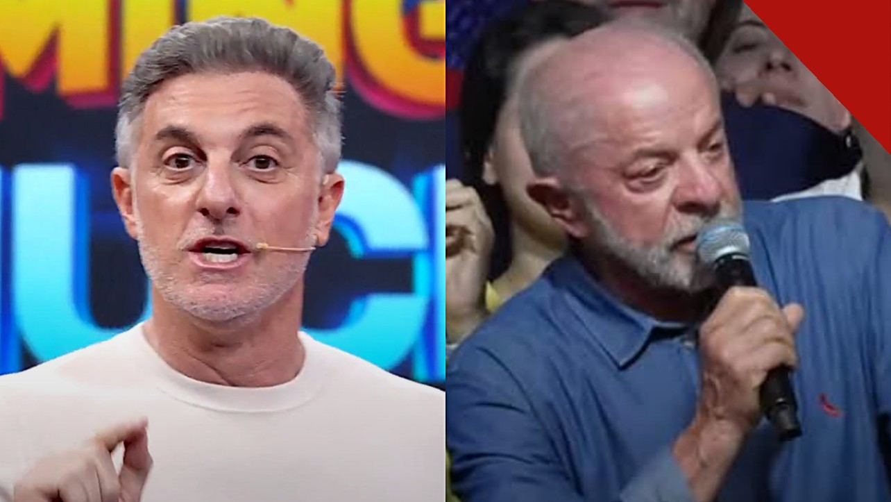 Luciano Huck pede união do país: Luciano Huck e Lula em montagem sobre a eleição presidencial