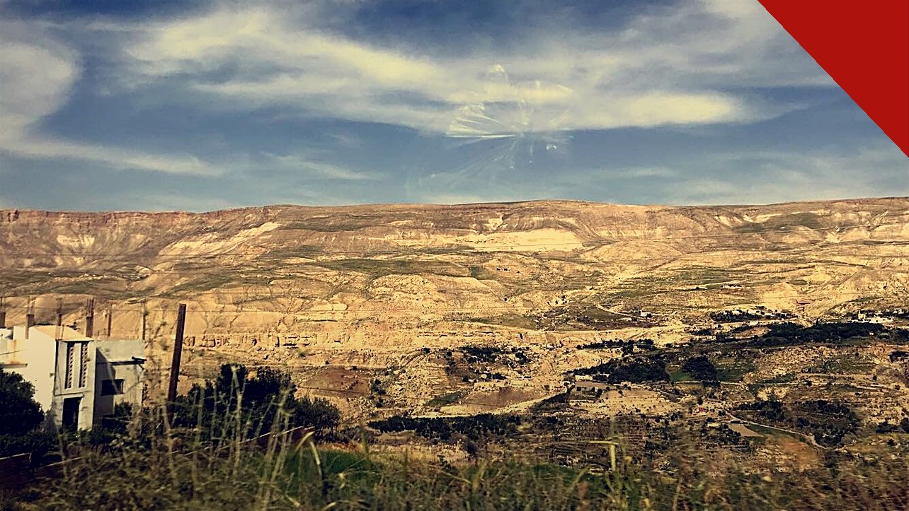 Jordânia prende suspeitos de ataque a igreja: colinas e paisagem da região de Karak, no sul da Jordânia