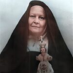 Madre Maria José pode virar beata: retrato de Madre Maria José de Jesus com o hábito carmelita segurando imagem do Menino Jesus