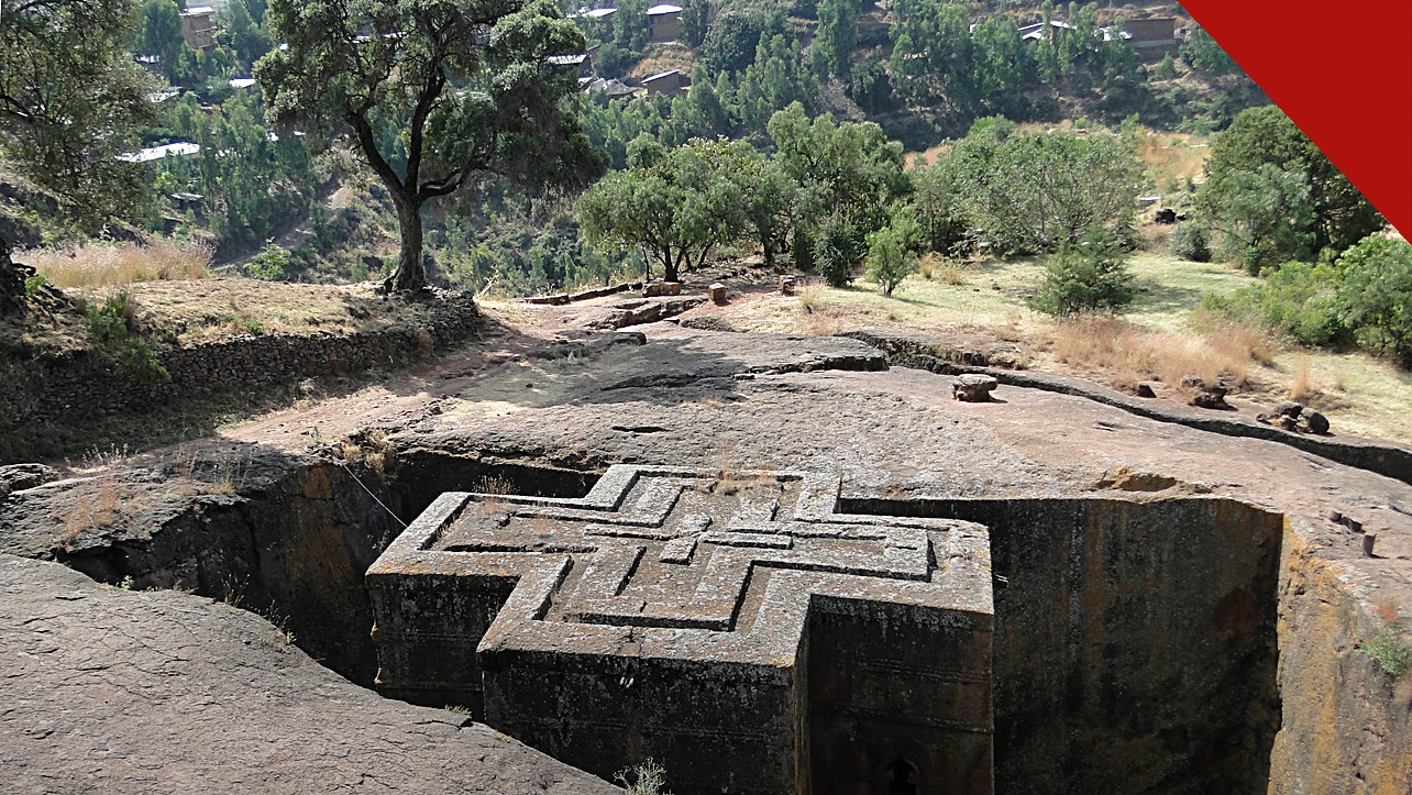 Igreja de Bete Giyorgis, em Lalibela, em matéria em que cristãos são mortos em ataques na Etiópia