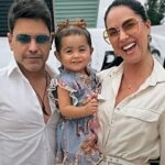Graciele Lacerda anuncia condenação de mulher: Graciele Lacerda com Zezé Di Camargo e a filha Clara