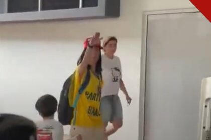 mulher que fez saudação nazista é identificada: quadro do vídeo do episódio em Botafogo, no Rio