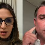 mãe de Isabella Nardoni lamenta derrota de Flávio: Ana Carolina Oliveira e Flávio Bolsonaro em registros das redes sociais