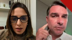 mãe de Isabella Nardoni lamenta derrota de Flávio: Ana Carolina Oliveira e Flávio Bolsonaro em registros das redes sociais