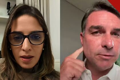 mãe de Isabella Nardoni lamenta derrota de Flávio: Ana Carolina Oliveira e Flávio Bolsonaro em registros das redes sociais