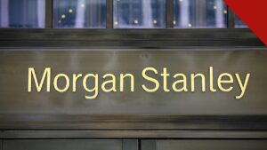 Morgan Stanley rebaixa ações do Brasil após eleição: letreiro do banco Morgan Stanley em Nova York